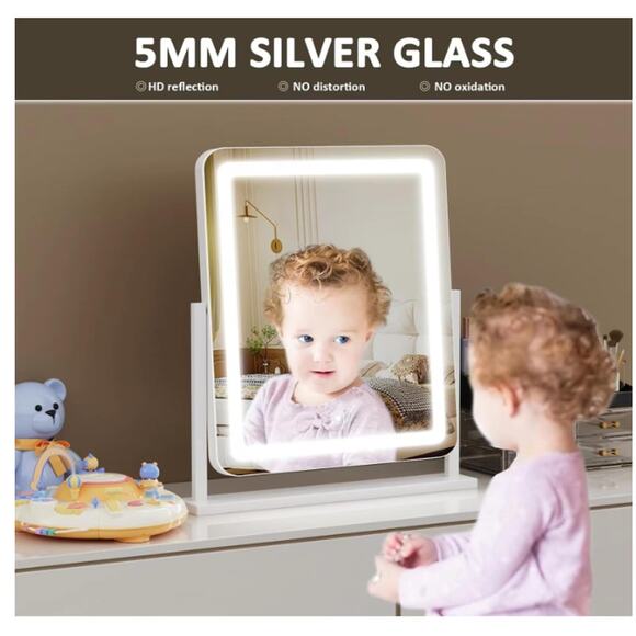 Vanity Mirror Lights 15.2" LED Smart Touch,Detachable 10X Magnify 360° Rotation - Picture 8 of 9